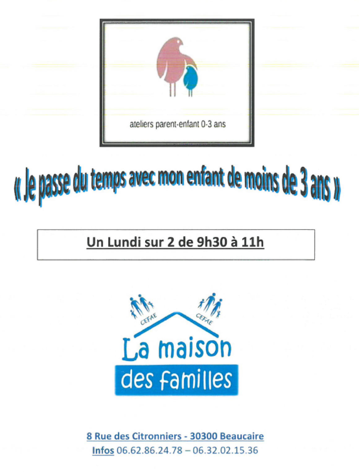 La Maison des Familles - Ateliers parent-enfant 0-3 ans