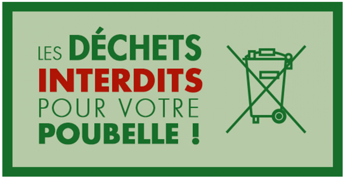 Les déchets interdits pour votre poubelle !