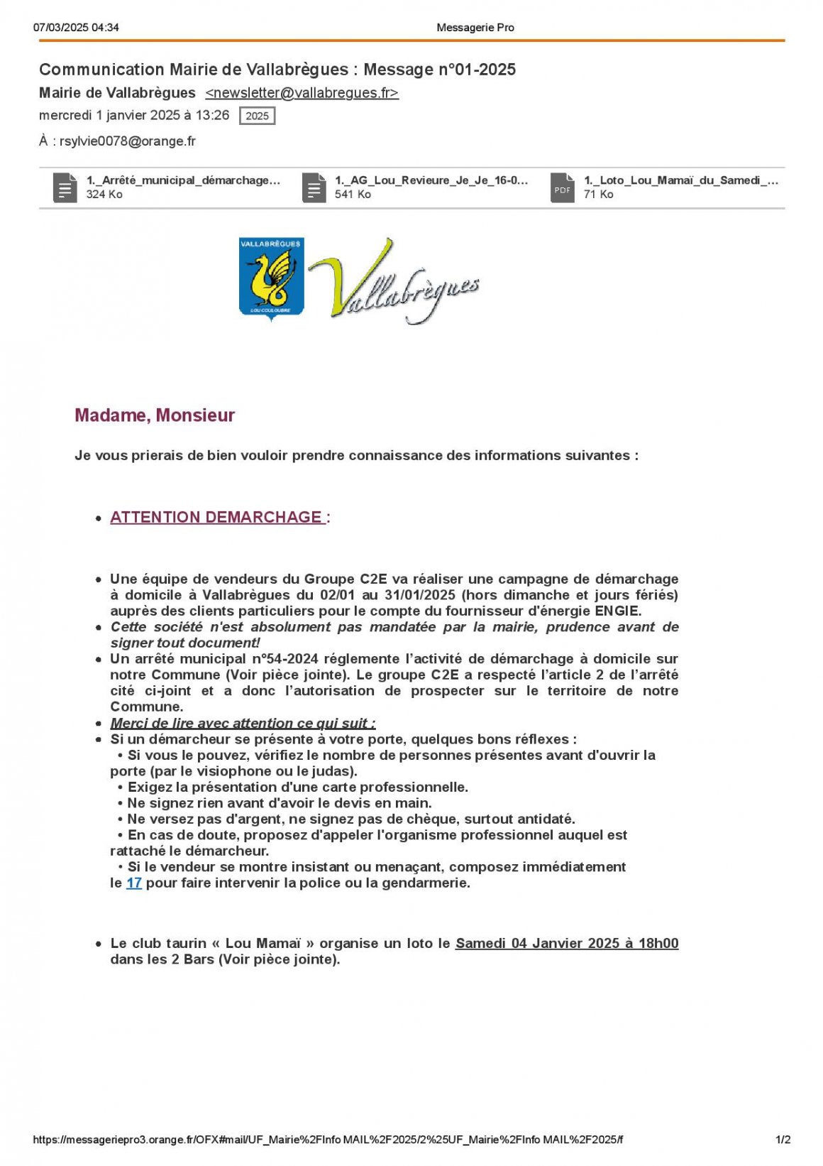 Lettre 2025-01