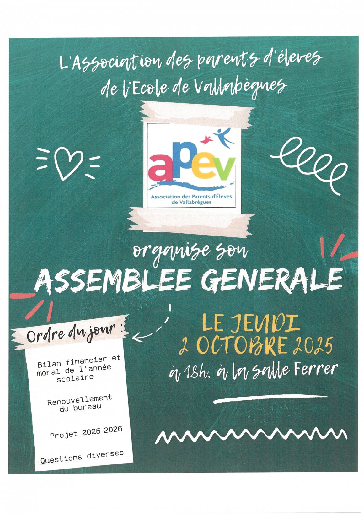 AG de l'APE