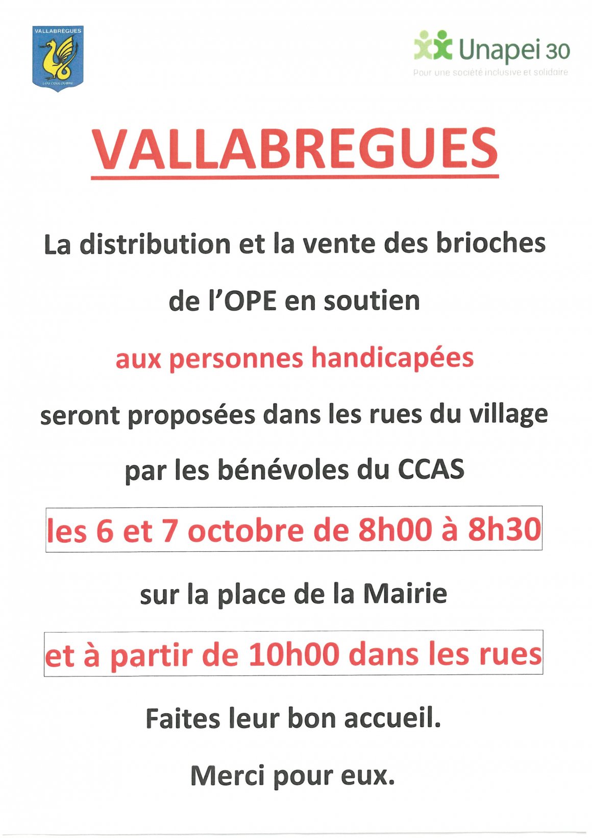 Vente de brioches